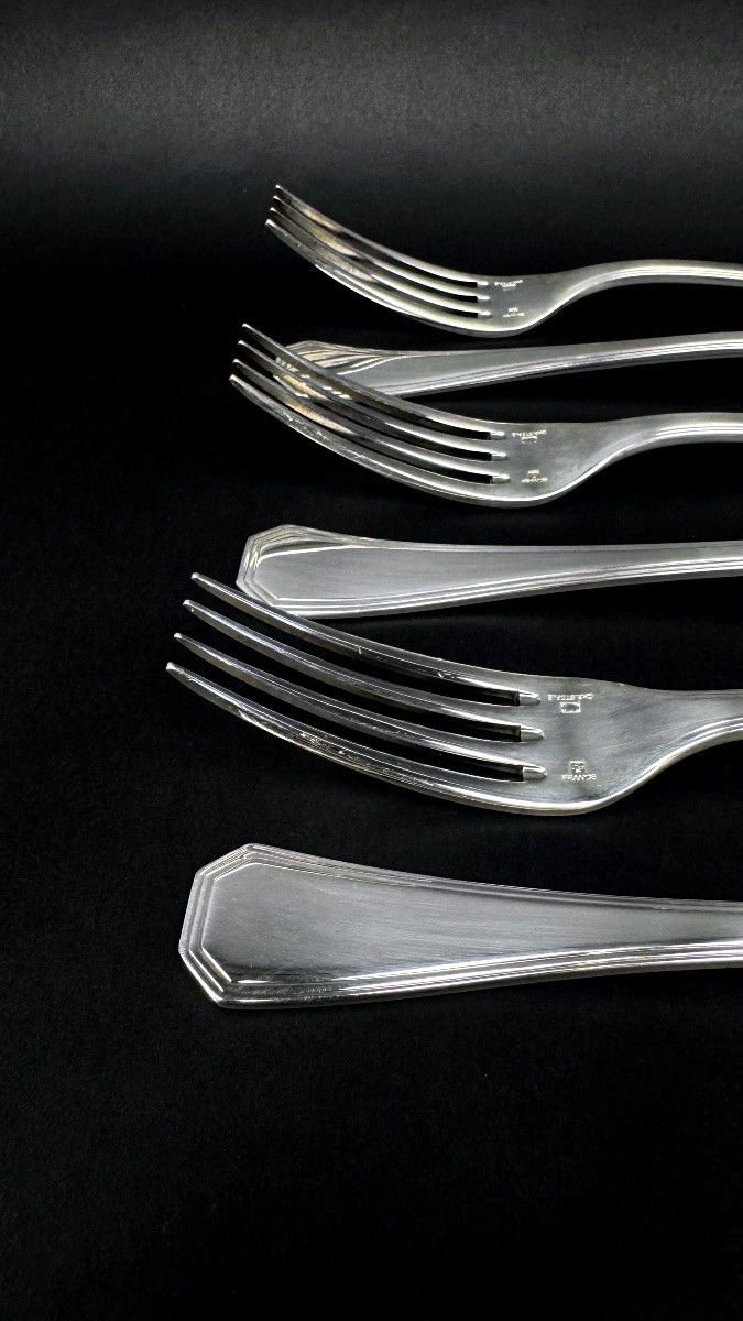 Suite de 6 fourchettes Christofle modèle America                                       2368,002-photo-2