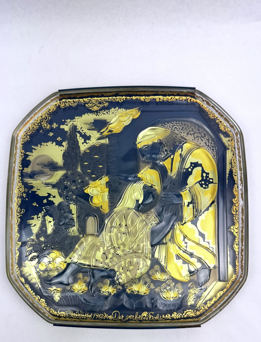 希少 Rosenthal studio-linie Bjorn Wiinblad Bjørn Wiinblad ROSENTHAL STUDIO LINIE ART Wall Plate Lady in Blue