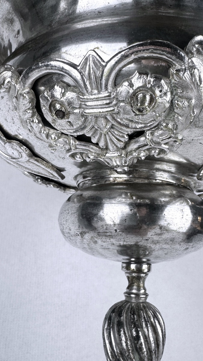 19th Century Silver-plated Metal Sanctuary Lantern 2366,009-photo-3