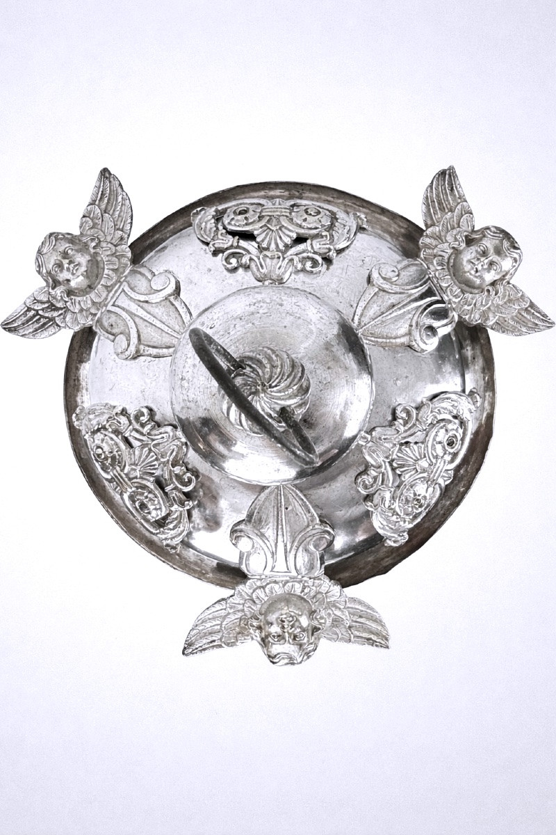 19th Century Silver-plated Metal Sanctuary Lantern 2366,009-photo-5