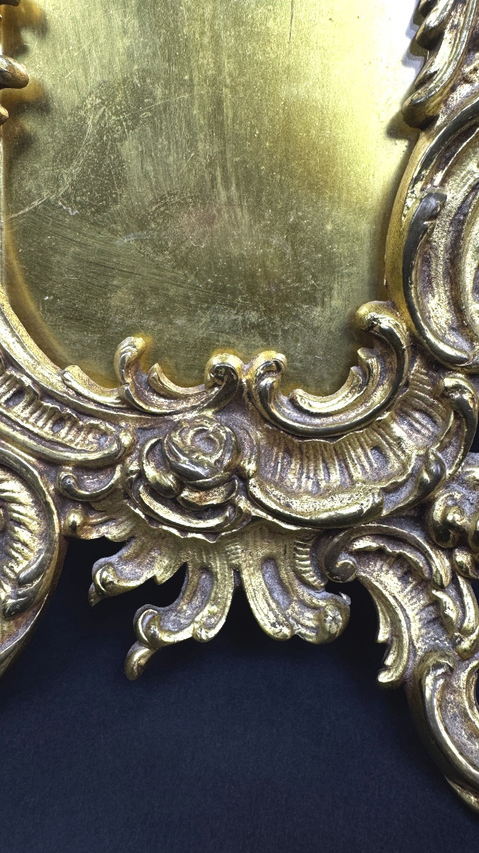 Pair Of Louis XV Style Gilt Bronze Photo Frames-photo-2