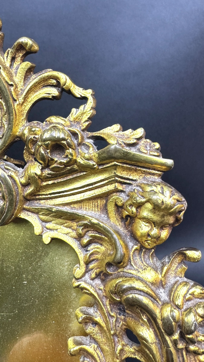 Pair Of Louis XV Style Gilt Bronze Photo Frames-photo-5