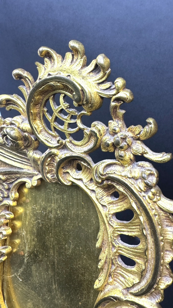 Pair Of Louis XV Style Gilt Bronze Photo Frames-photo-6
