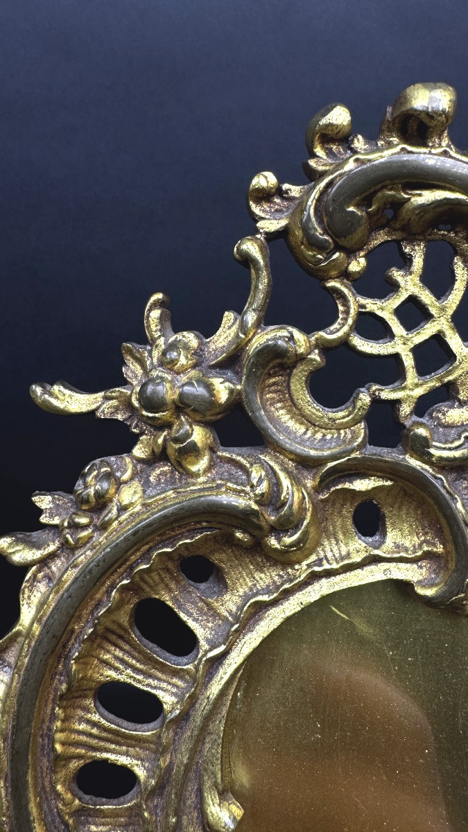 Pair Of Louis XV Style Gilt Bronze Photo Frames-photo-7