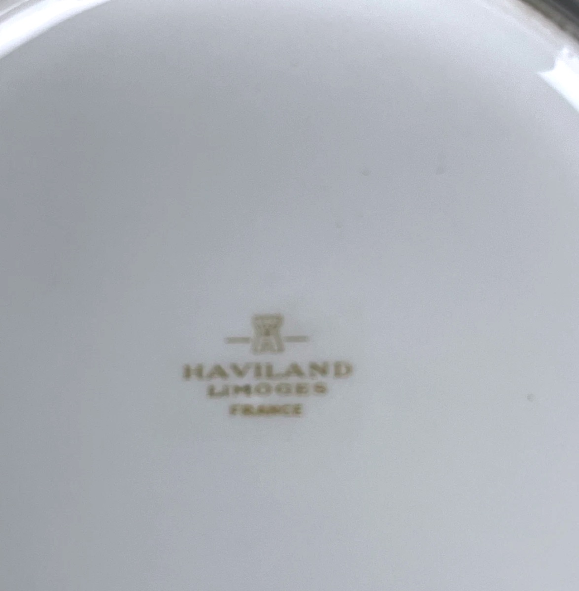 Haviland Limoges, Soup Plate, Pompadour Pattern, New-photo-1