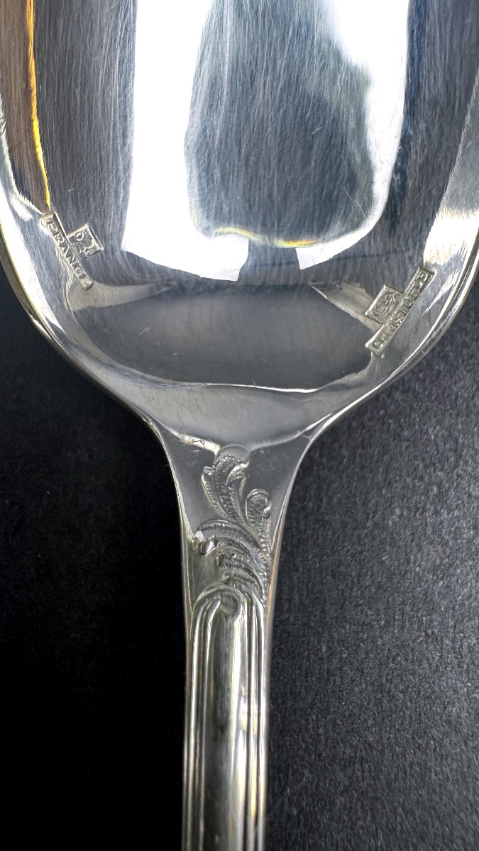 Lot de 6 cuillères à moka Christofle modèle Marly – métal argenté – 10 cm-photo-2