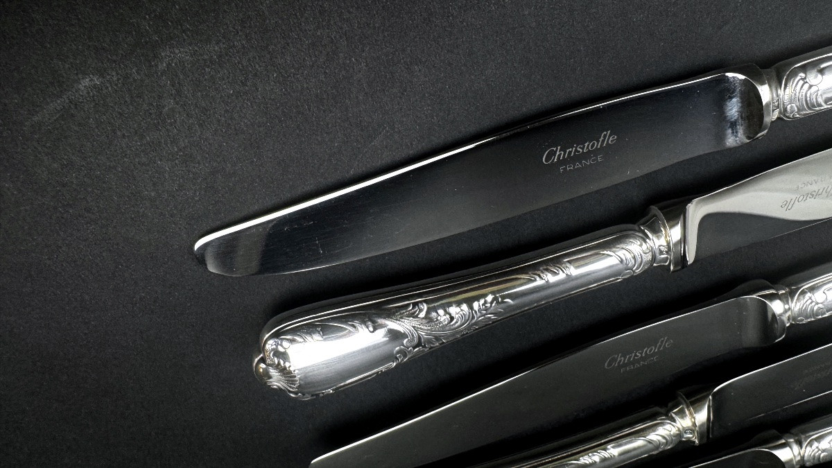 Lot de 6 couteaux de table Christofle modèle Marly-photo-1