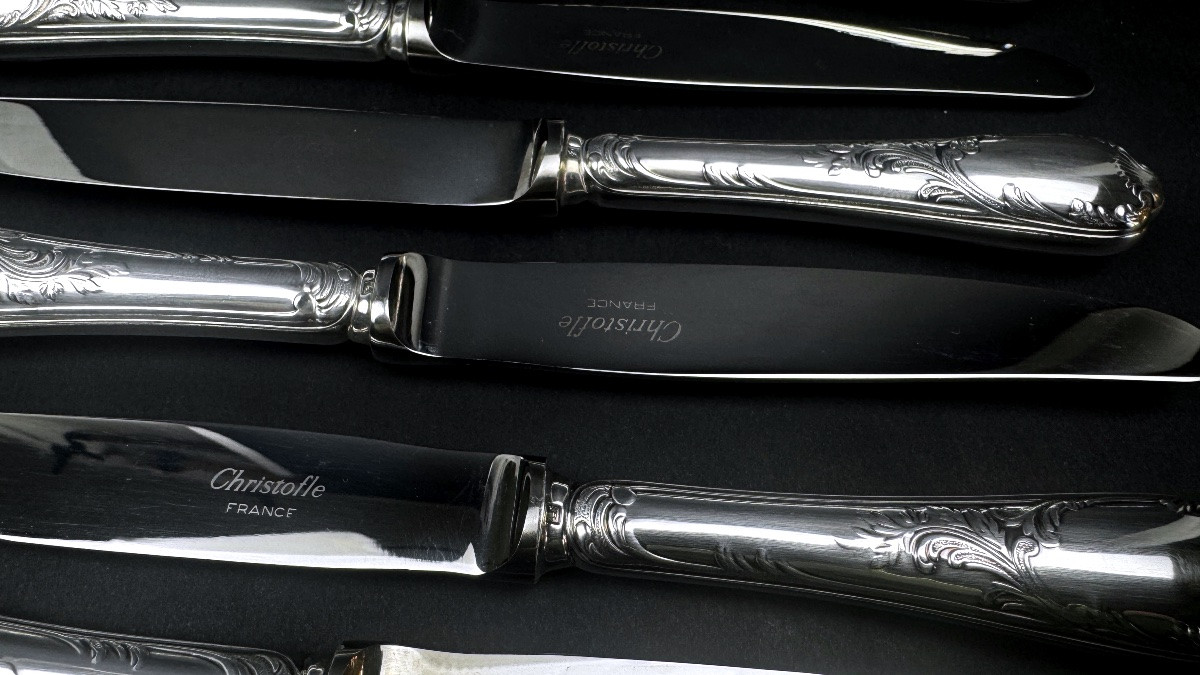 Lot de 6 couteaux de table Christofle modèle Marly-photo-2