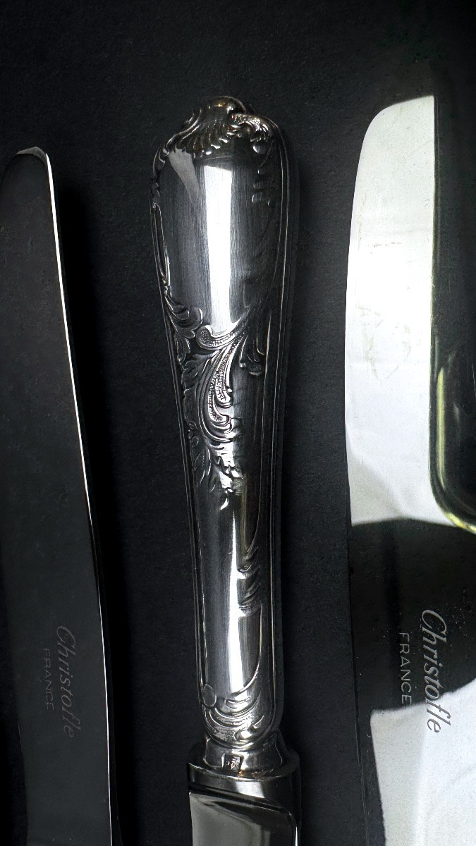 Lot de 6 couteaux de table Christofle modèle Marly-photo-3