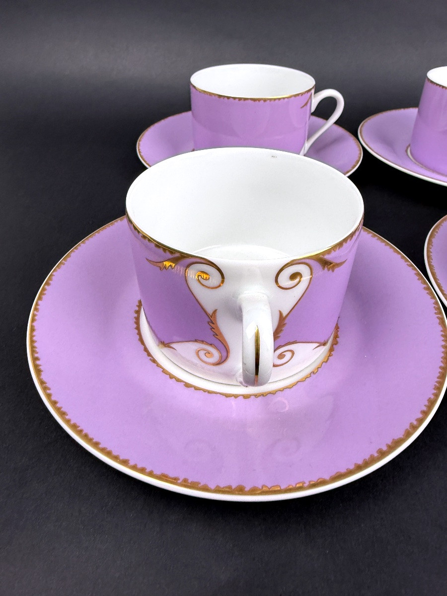 Christian Lacroix, suite de 4 tasses à thé modèle Follement-photo-4