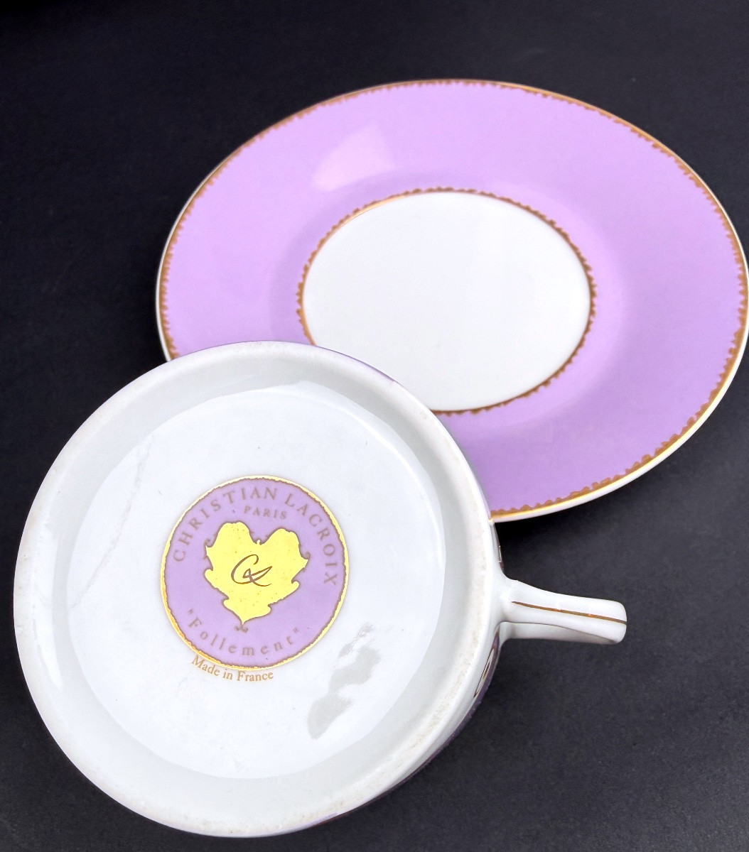 Christian Lacroix, suite de 4 tasses à thé modèle Follement-photo-2