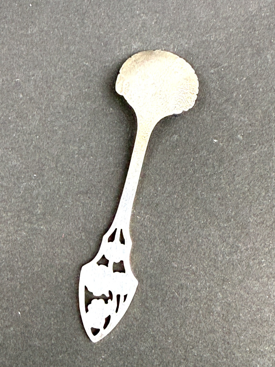 Pair Of Art Nouveau Silver Salt Scoops-photo-4