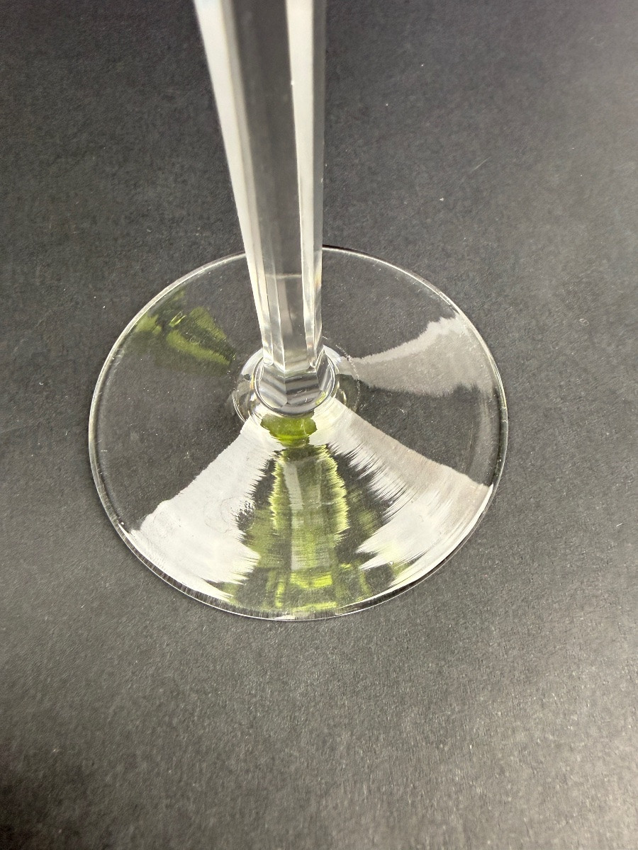 Set Of 2 Rhine Wine Glasses, Baccarat Pompadour Pattern-photo-4