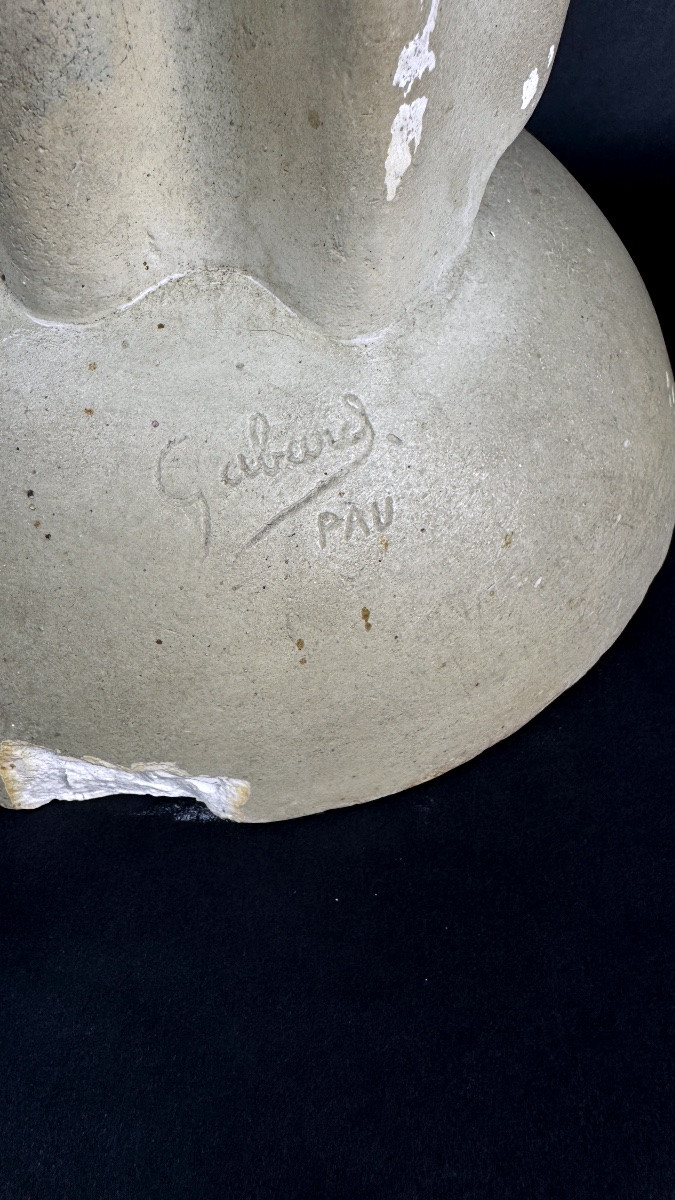 Enest Gabard, Christ en plâtre, sculpture religieuse Art Déco-photo-3