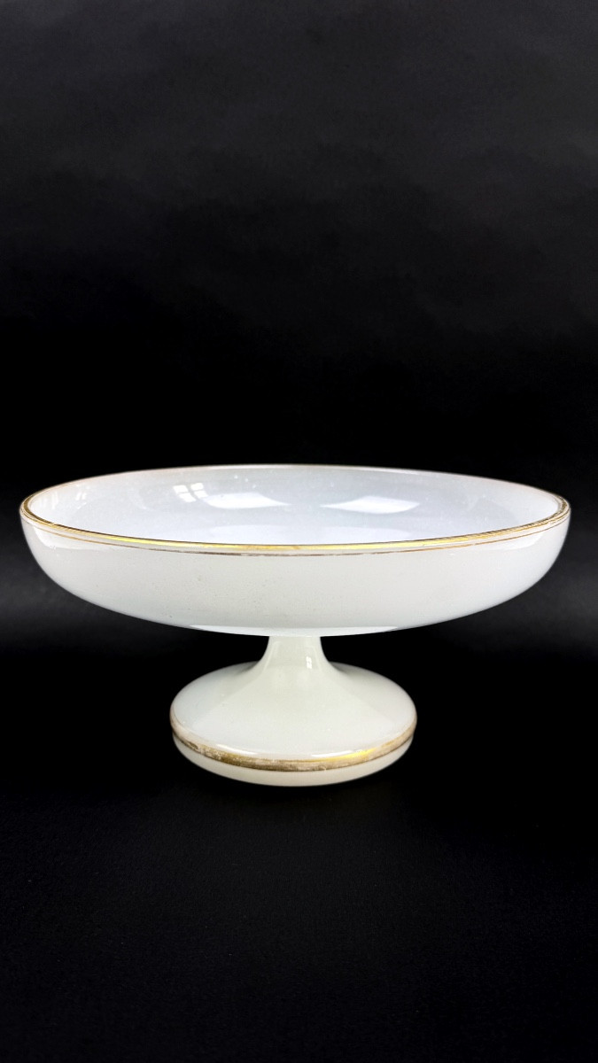 Compotier en opaline laiteuse