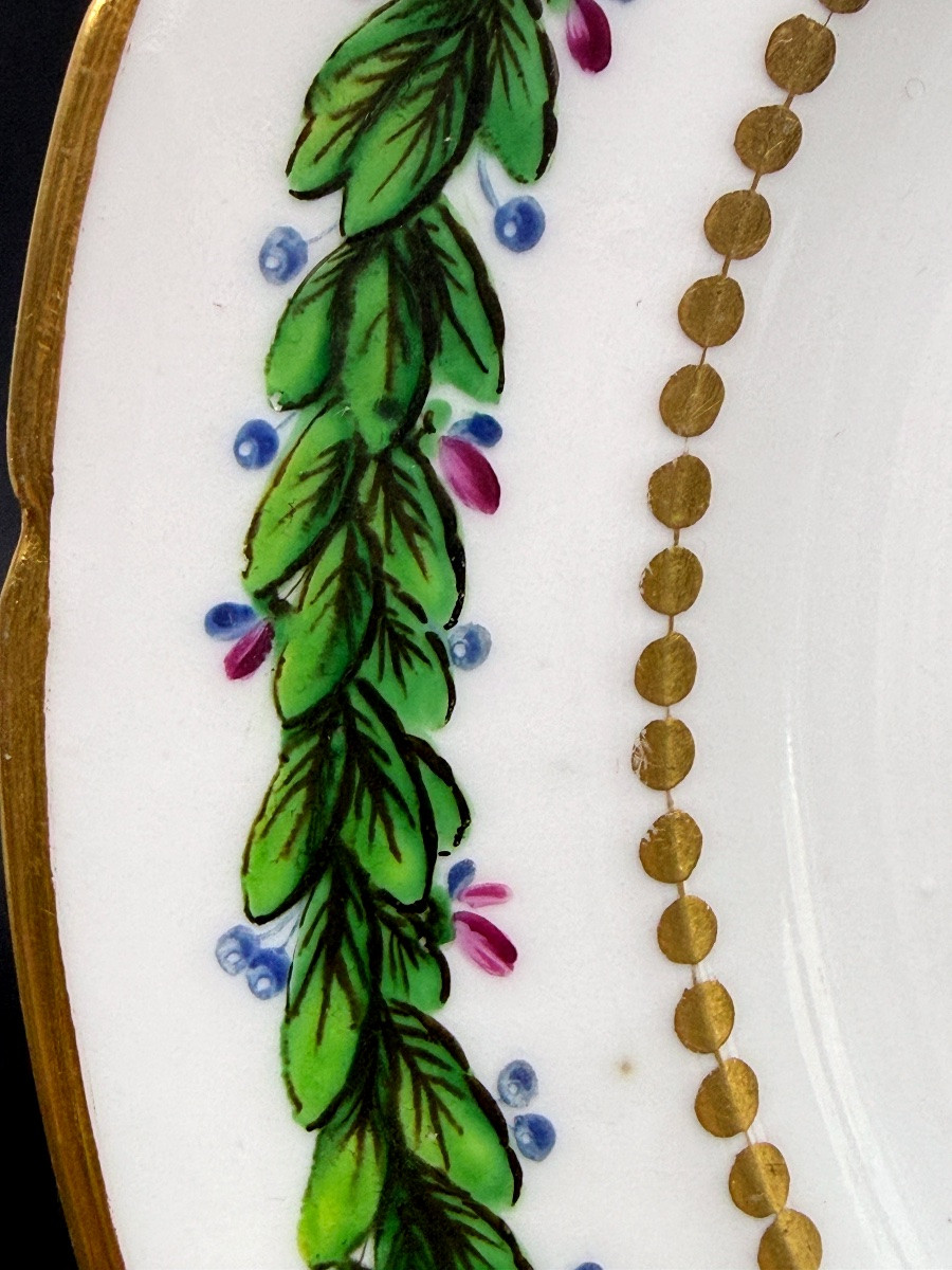 Paris - Manufacture du Petit Carousel - Rare assiette aux violettes-photo-3