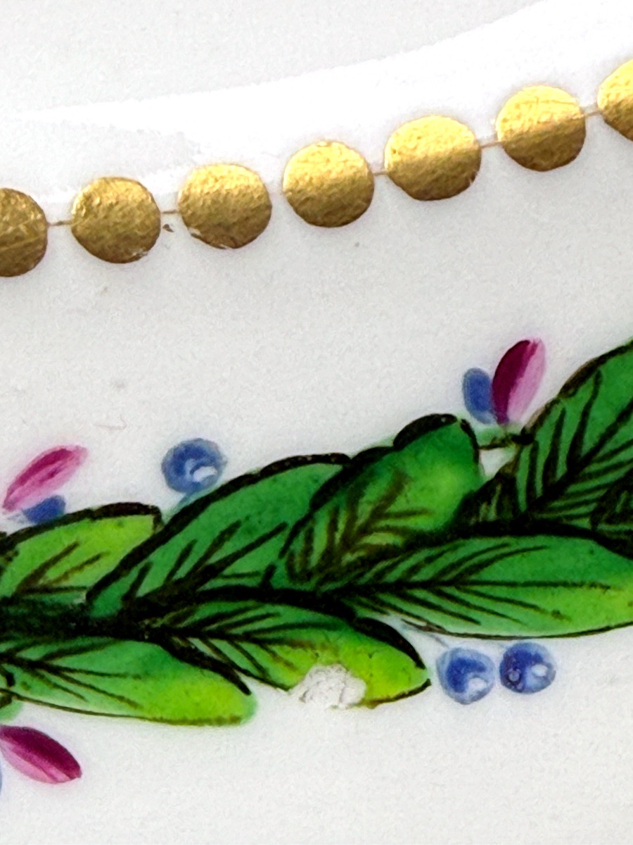 Paris - Manufacture du Petit Carousel - Rare assiette aux violettes-photo-1