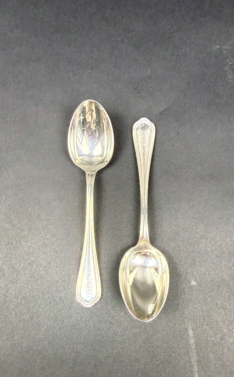 Christofle, suite de 12 cuillères à moka modèle Spatours-photo-3