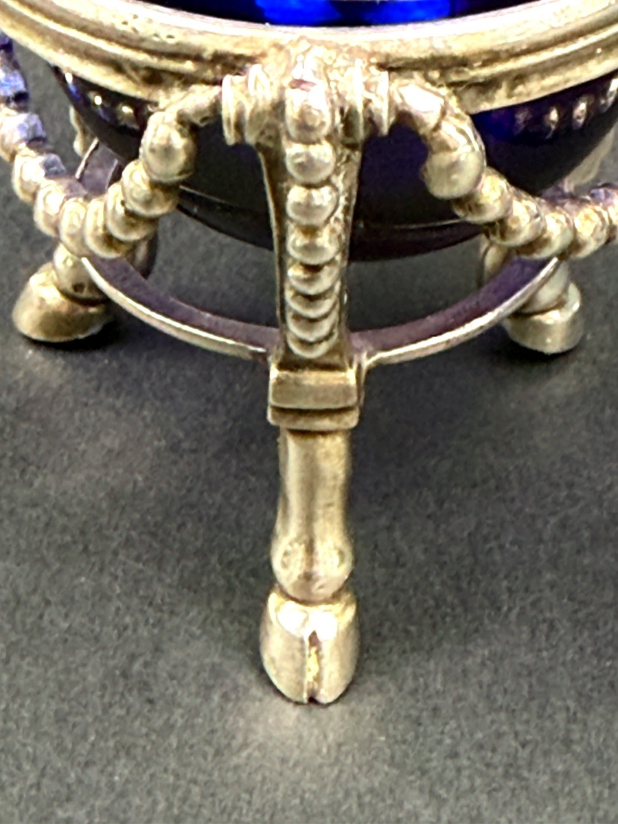 Suite Of 2 Pairs Of Solid Silver Salerons, 1 Pair Fermiers Généraux, 1 Pair Minerve-photo-3