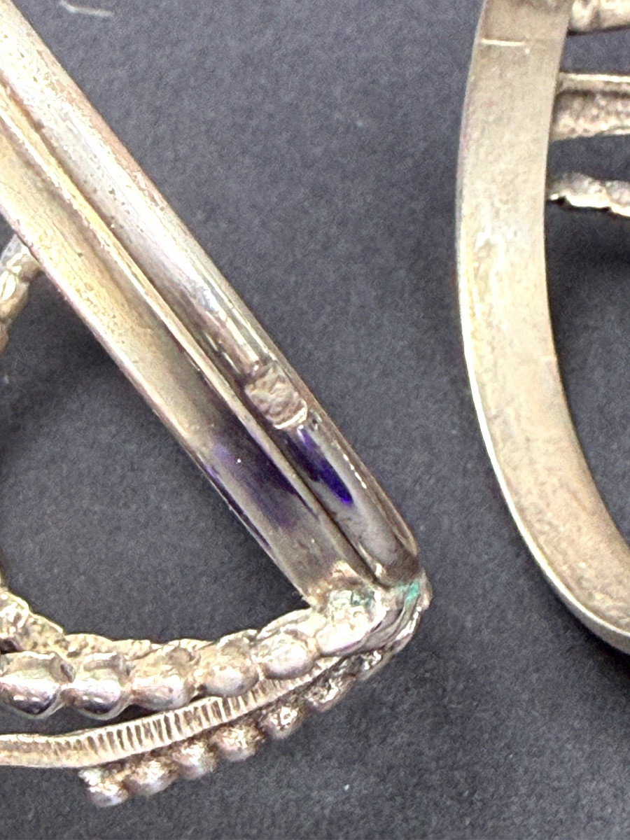 Suite Of 2 Pairs Of Solid Silver Salerons, 1 Pair Fermiers Généraux, 1 Pair Minerve-photo-4