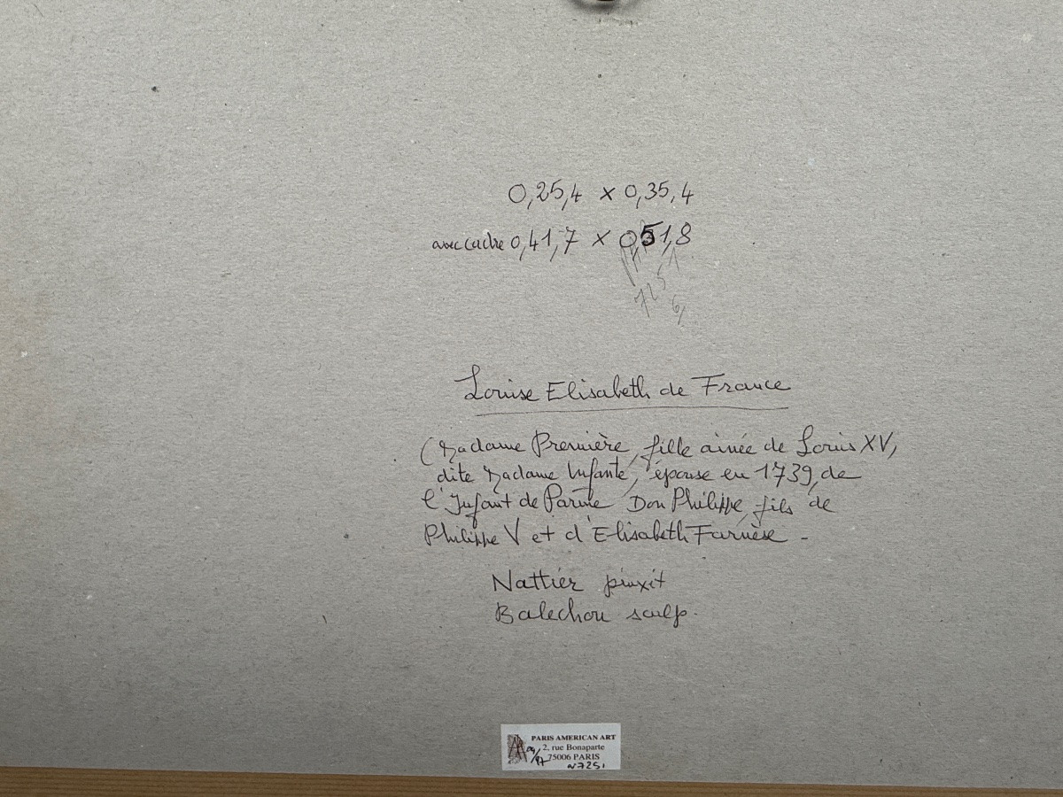 Etching, Madame Louise-elisabeth De France After Nattier And Balechou-photo-6