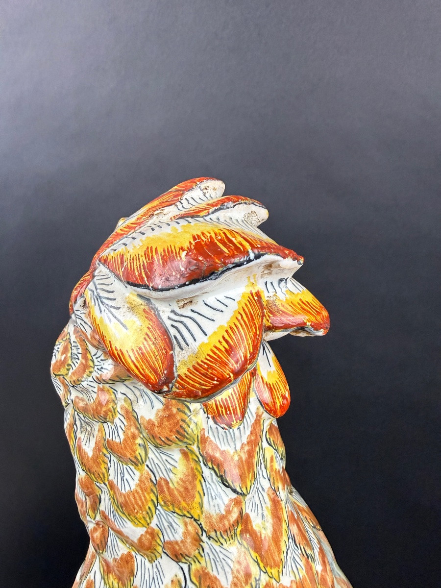 Delft, Large Polychrome Earthenware Parrot, Mark Apk-photo-1