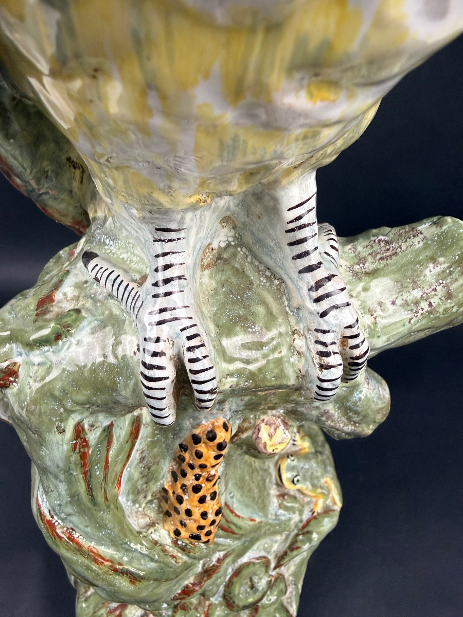 Delft, Large Polychrome Earthenware Parrot, Mark Apk-photo-5