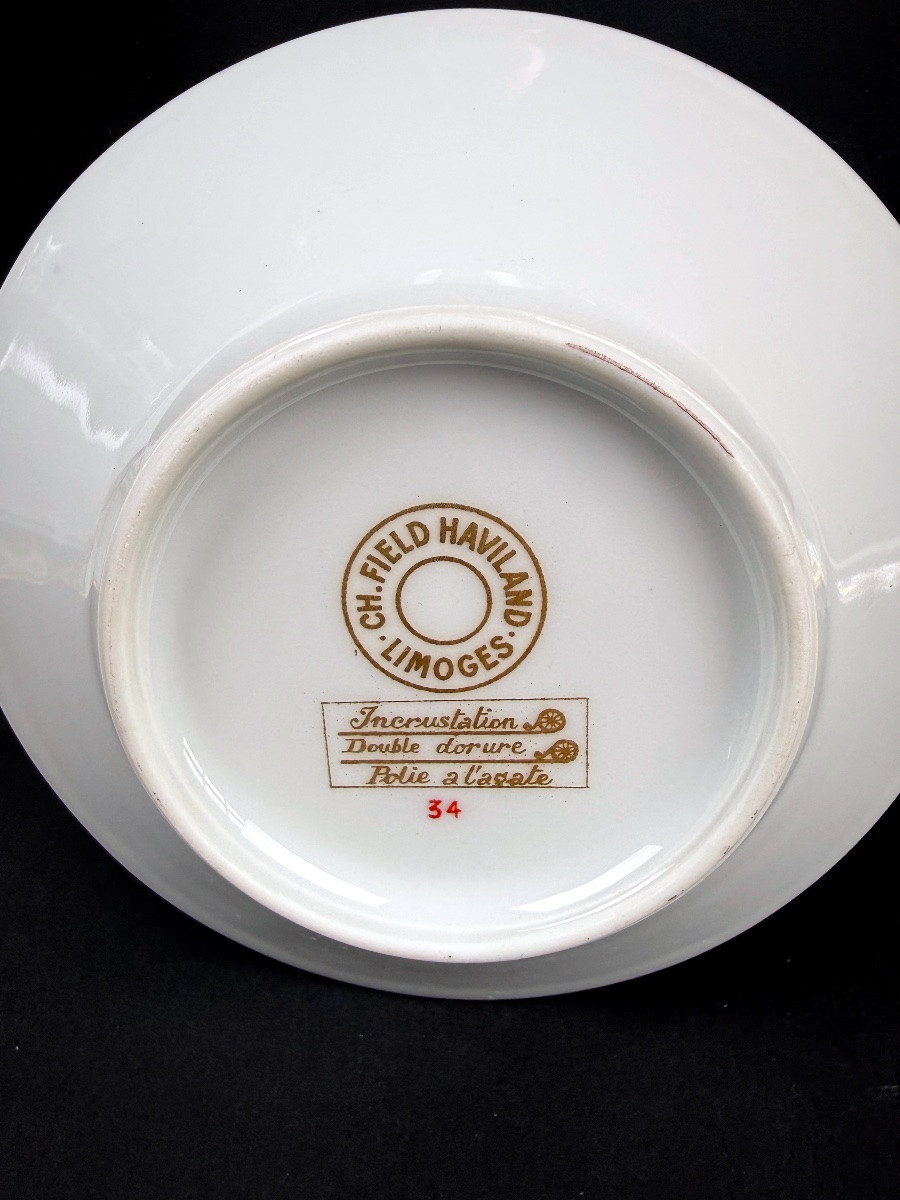 Haviland Limoges Suite Of 4 Coffee Cups Model Les Abeilles-photo-2