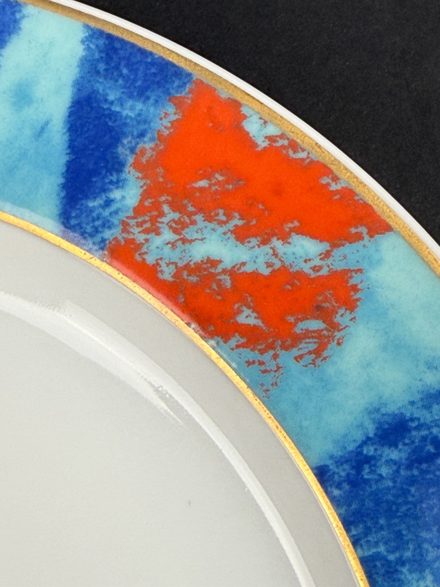 Suite Of 6 Dessert And Salad Plates, Christofle Alizés Model-photo-3