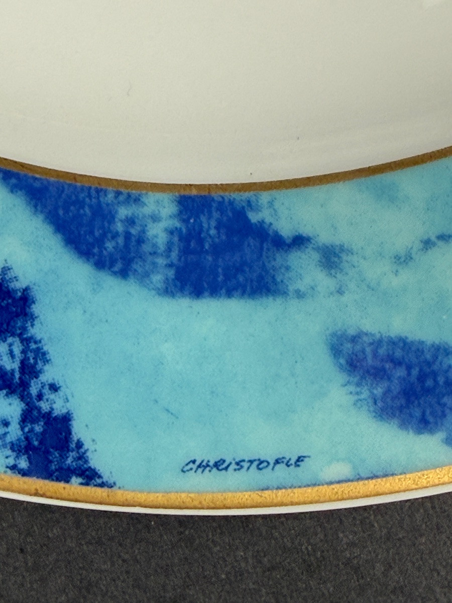 Suite Of 6 Dessert And Salad Plates, Christofle Alizés Model-photo-4