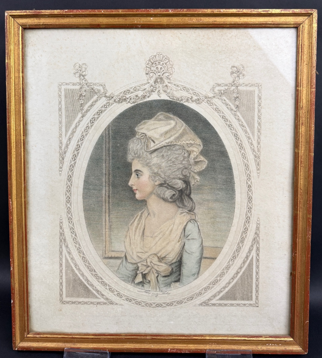 John Downman, gravure, portrait d'une Lady, Henry Graves & C° 1909