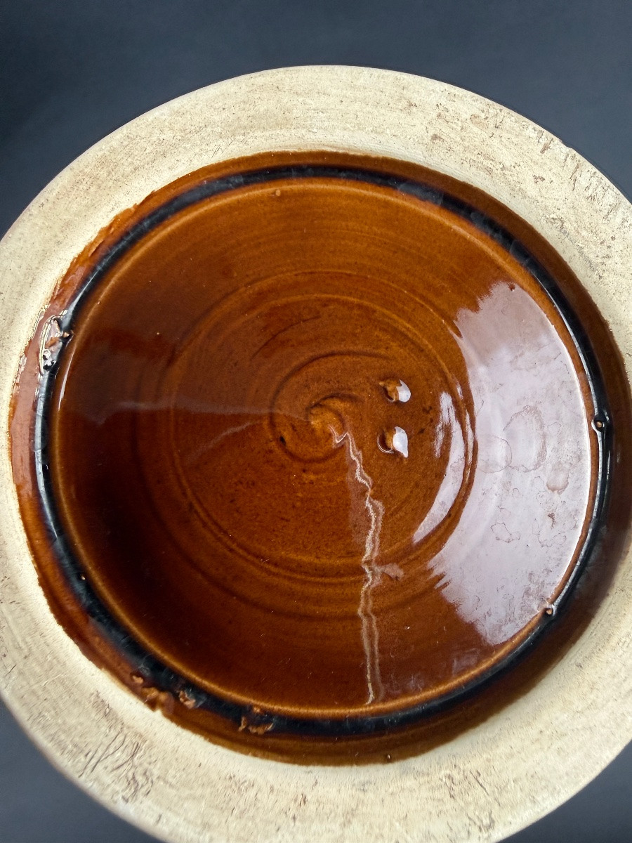 Glazed Ceramic Vase, Brutality Of The 60s/70s-photo-1