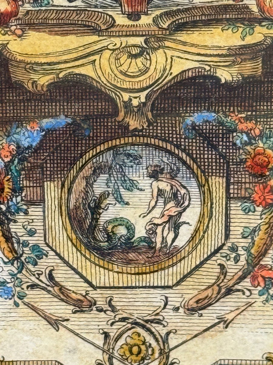 Livre De Portières Inventées & Gravées à l'Eau Forte Par Gillot Peintre Du Roi C.1737 Apollon-photo-4