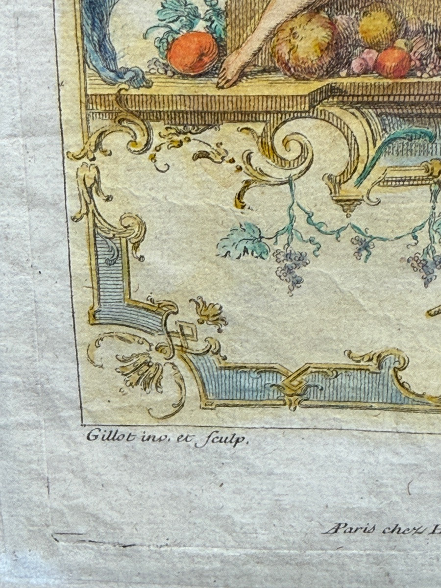 LIVRE DE PORTIÈRES INVENTÉES & GRAVÉES À L'EAU FORTE PAR GILLOT PEINTRE DU ROI C.1737 BACCUS-photo-3