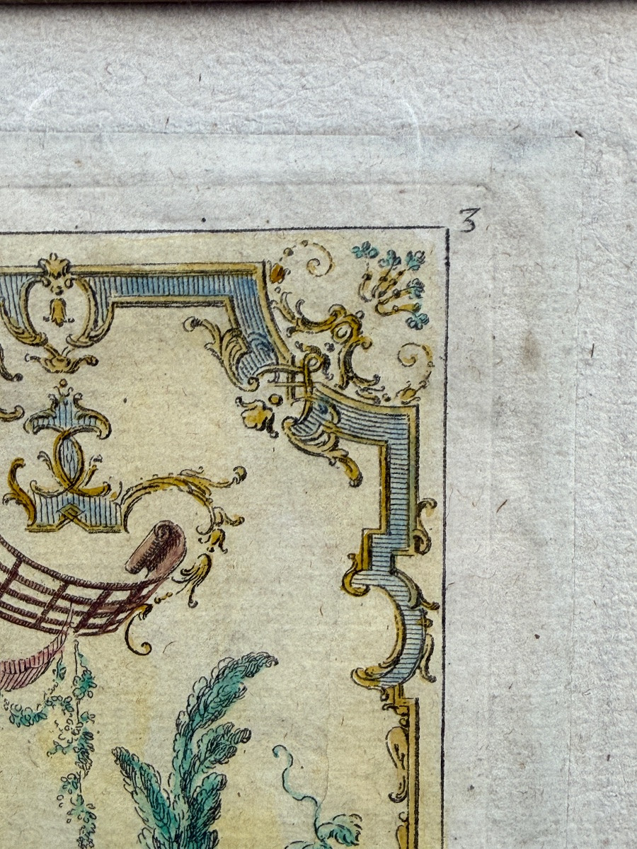 LIVRE DE PORTIÈRES INVENTÉES & GRAVÉES À L'EAU FORTE PAR GILLOT PEINTRE DU ROI C.1737 BACCUS-photo-4