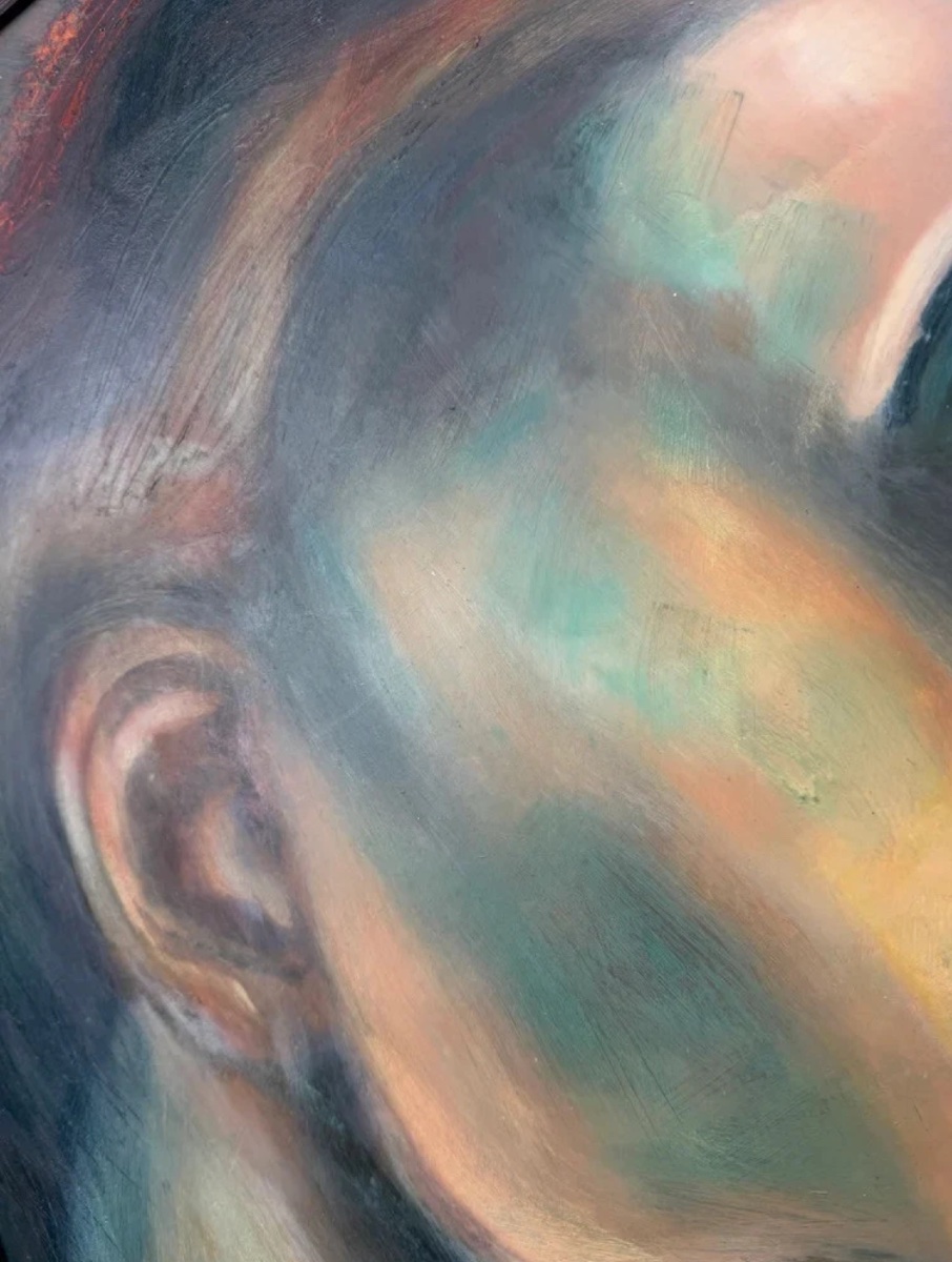 Oil On Board, Stylized Study Of The Adam In The Sistine Chapel-photo-1