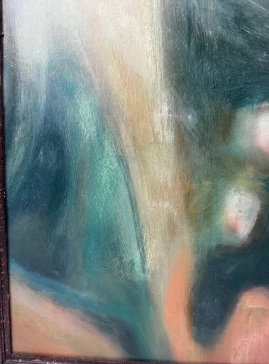 Oil On Board, Stylized Study Of The Adam In The Sistine Chapel-photo-2