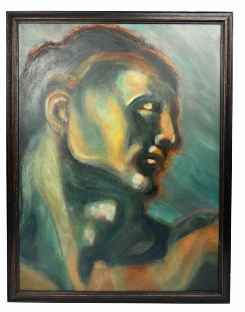 Oil On Board, Stylized Study Of The Adam In The Sistine Chapel