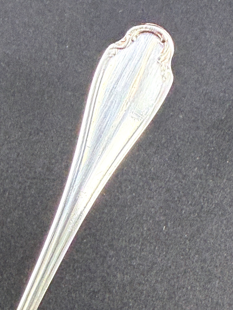 Christofle, Suite Of 12 Pompadour Mocha Spoons-photo-4