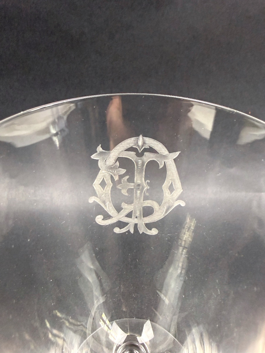 Suite de 6 verre à eau en cristal 19ème-photo-4