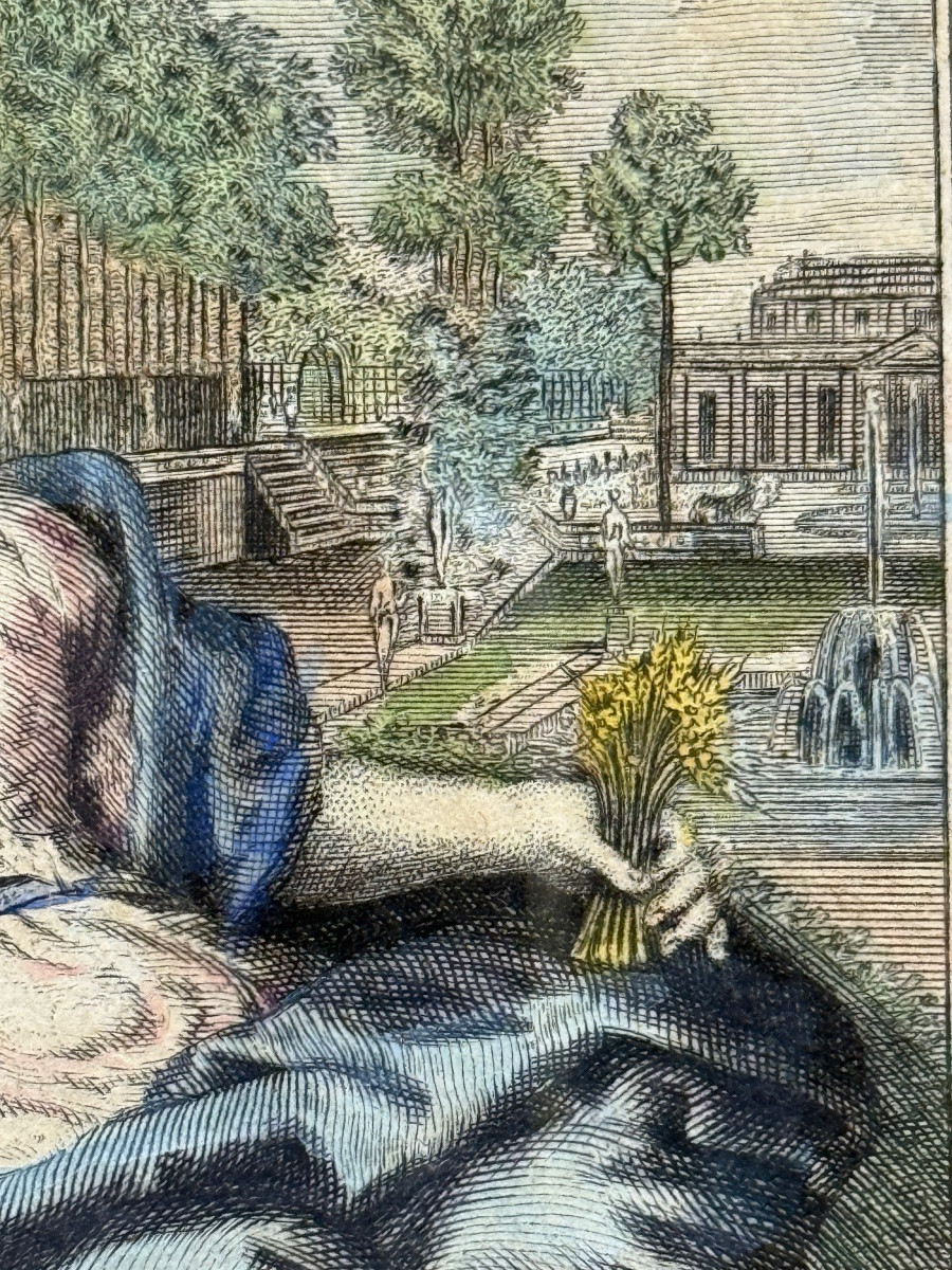 Small 18th Century Color Print, The Harvest-photo-4