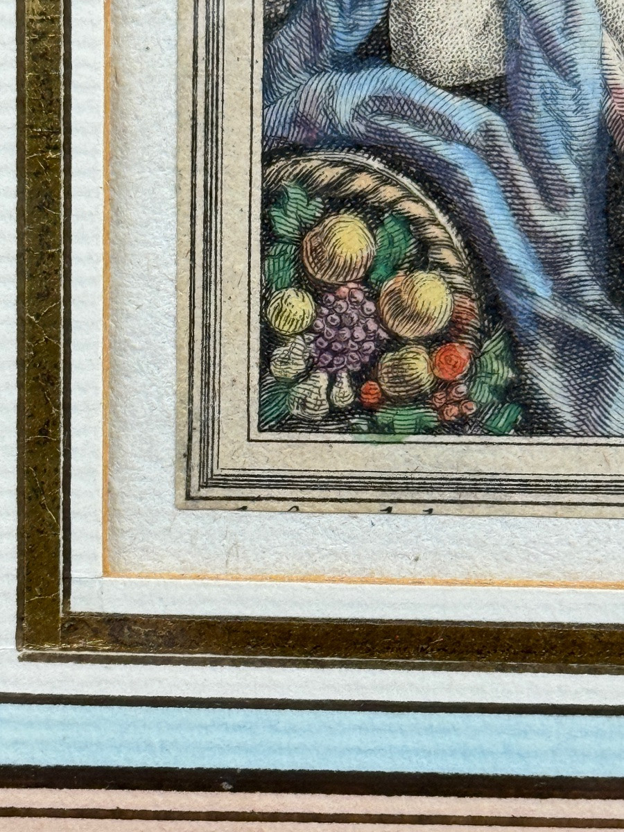 Small 18th Century Color Print, The Harvest-photo-1