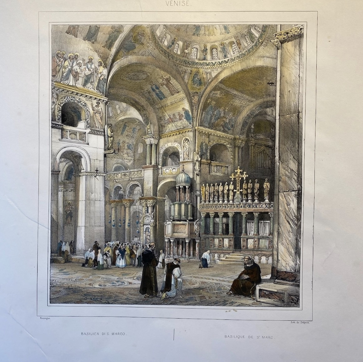 Adolphe Rouargue, 1837, Venise les principaux monuments, Basilica di San Marco-photo-6