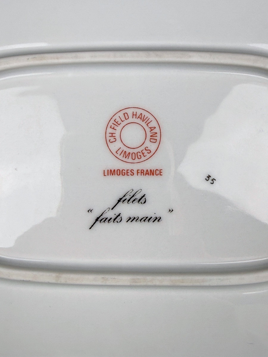 Haviland Limoges, grand plat de service modèle Tulipes-photo-1
