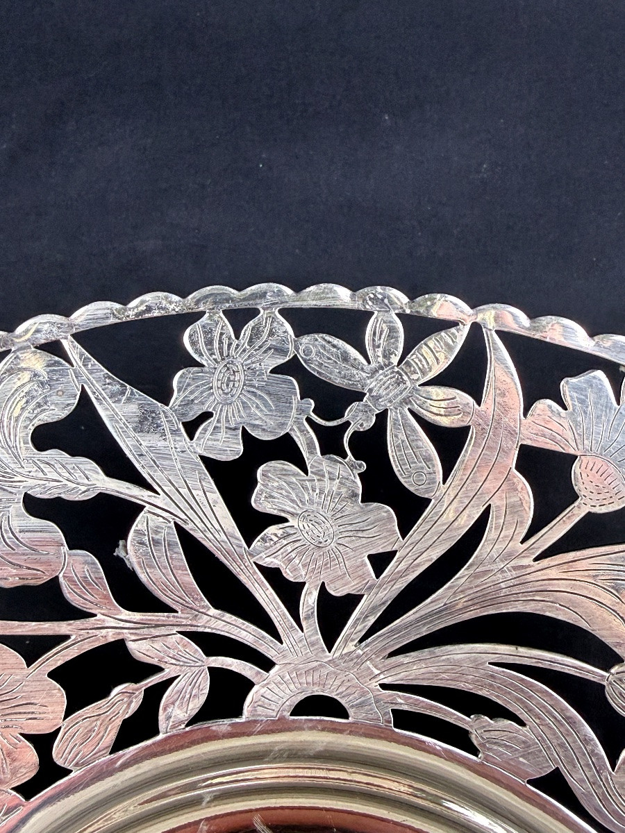 Art Nouveau Silver-plated Fruit Bowl And Compotier-photo-2