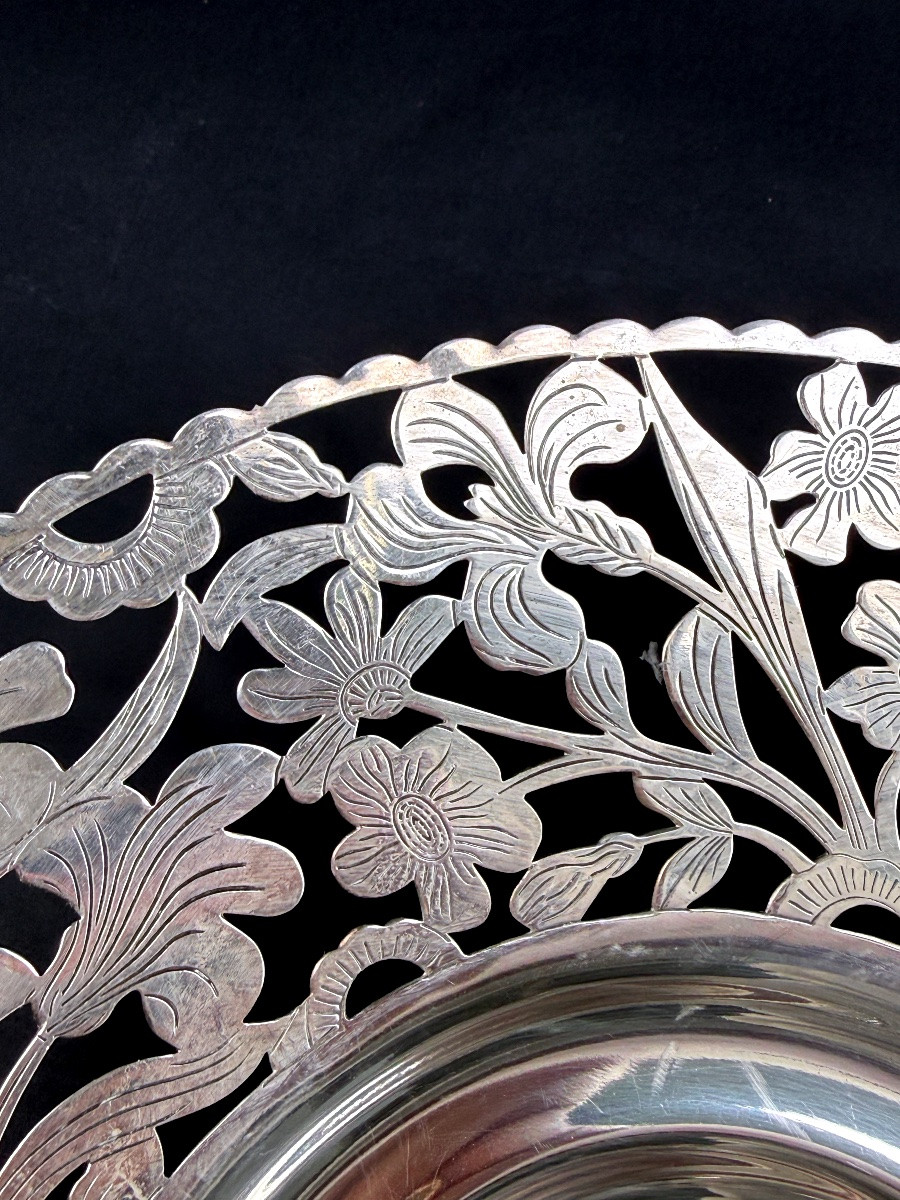Art Nouveau Silver-plated Fruit Bowl And Compotier-photo-3