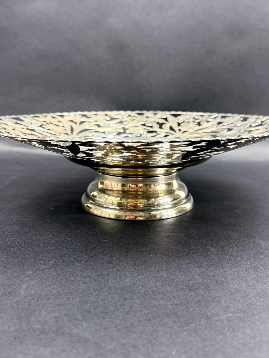 Art Nouveau Silver-plated Fruit Bowl And Compotier-photo-1