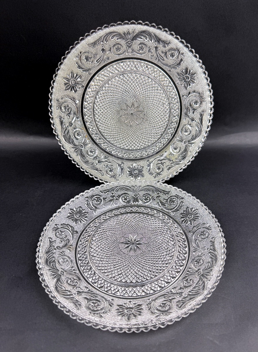 Baccarat, suite de 6 assiettes à dessert modèle Arabesque-photo-2