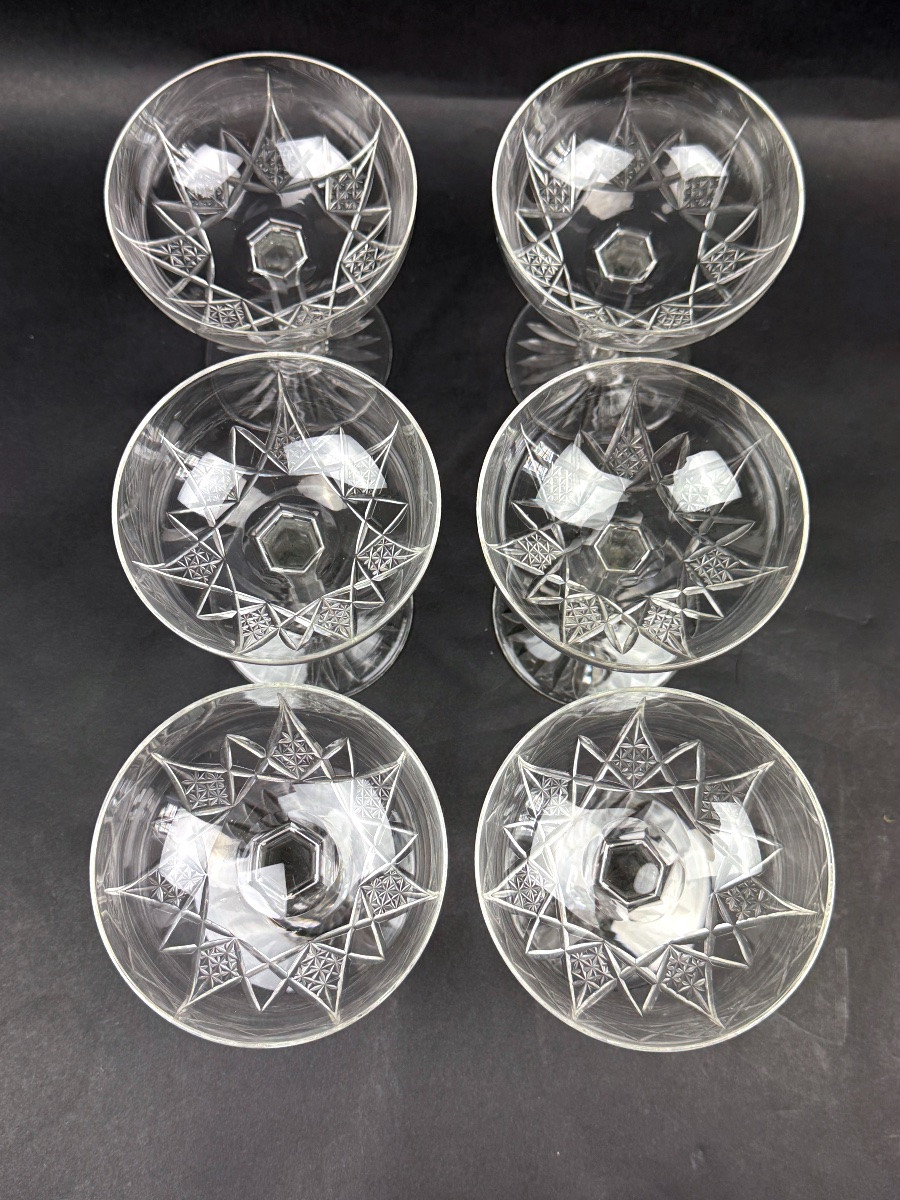 Baccarat, service Epron, suite de 6 coupes à champagne, lot n°2-photo-3