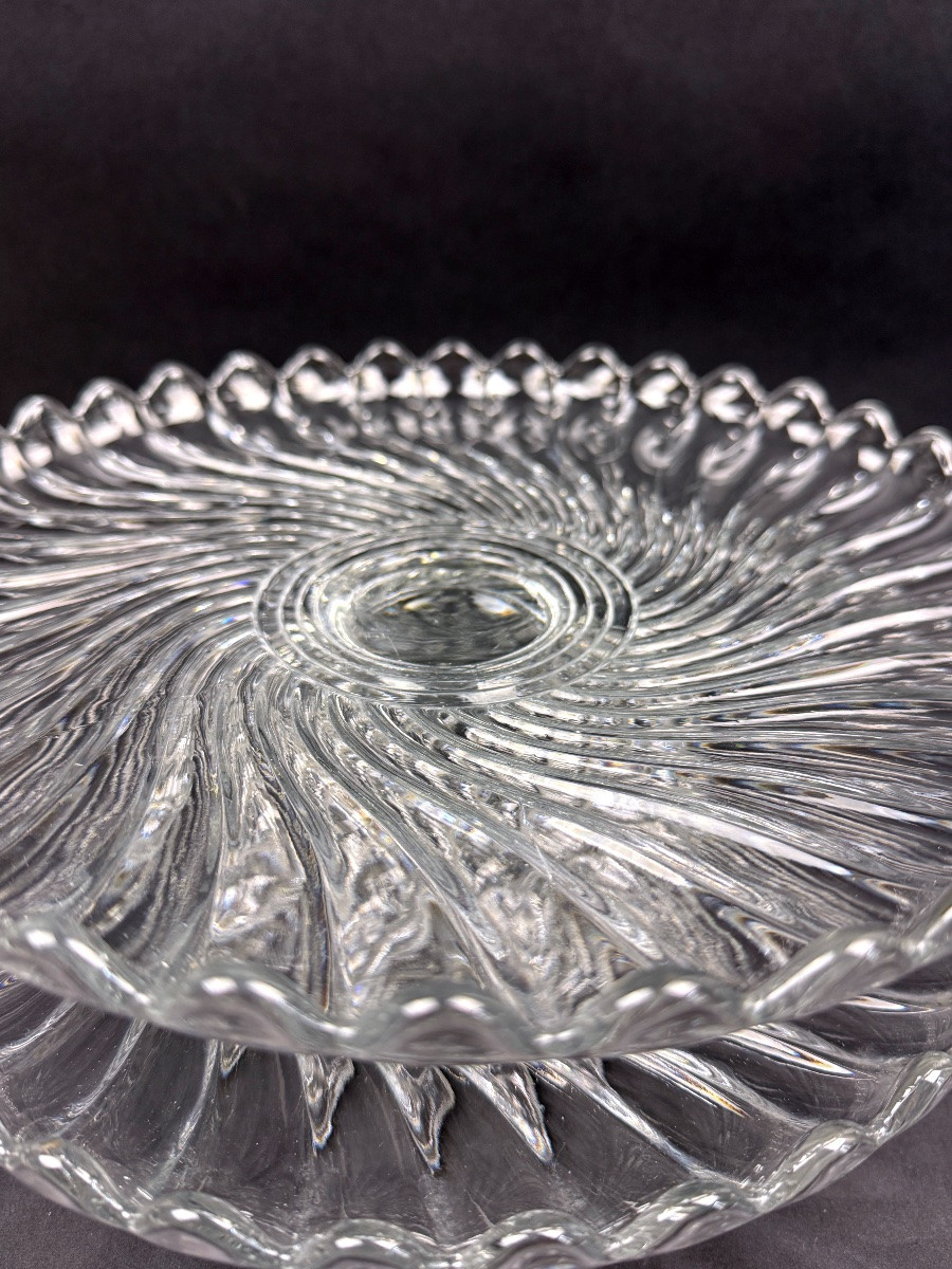 Baccarat, paire de compotiers, coupes à fruits modèle Bambou-photo-4